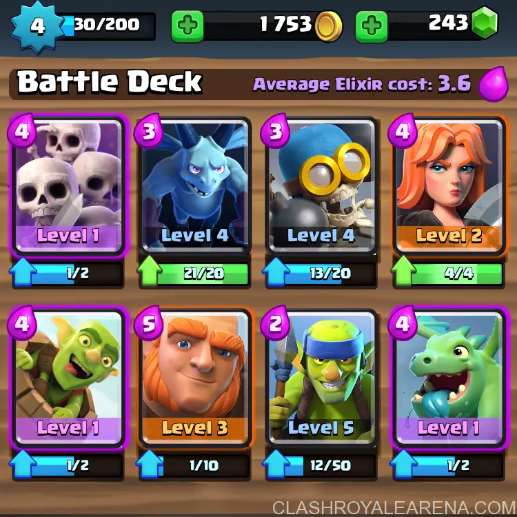 clash royale battle deck