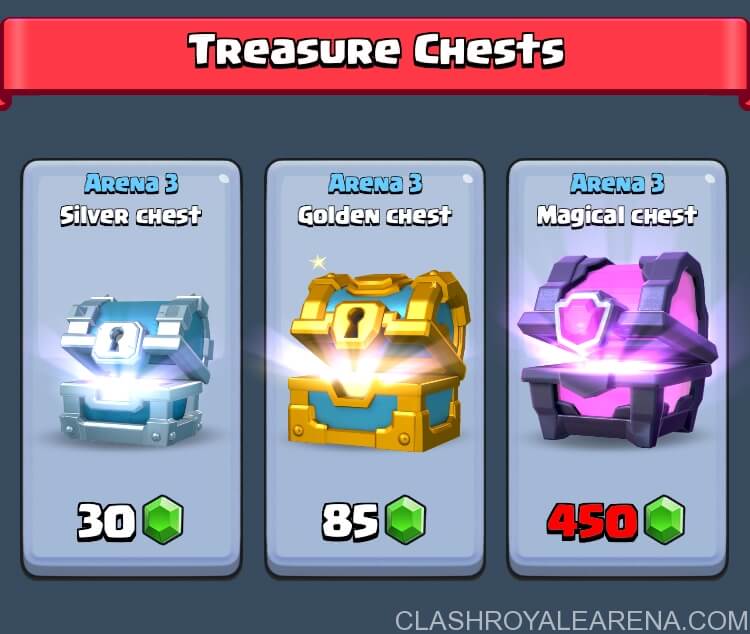 Clash Royale Chests in Shop