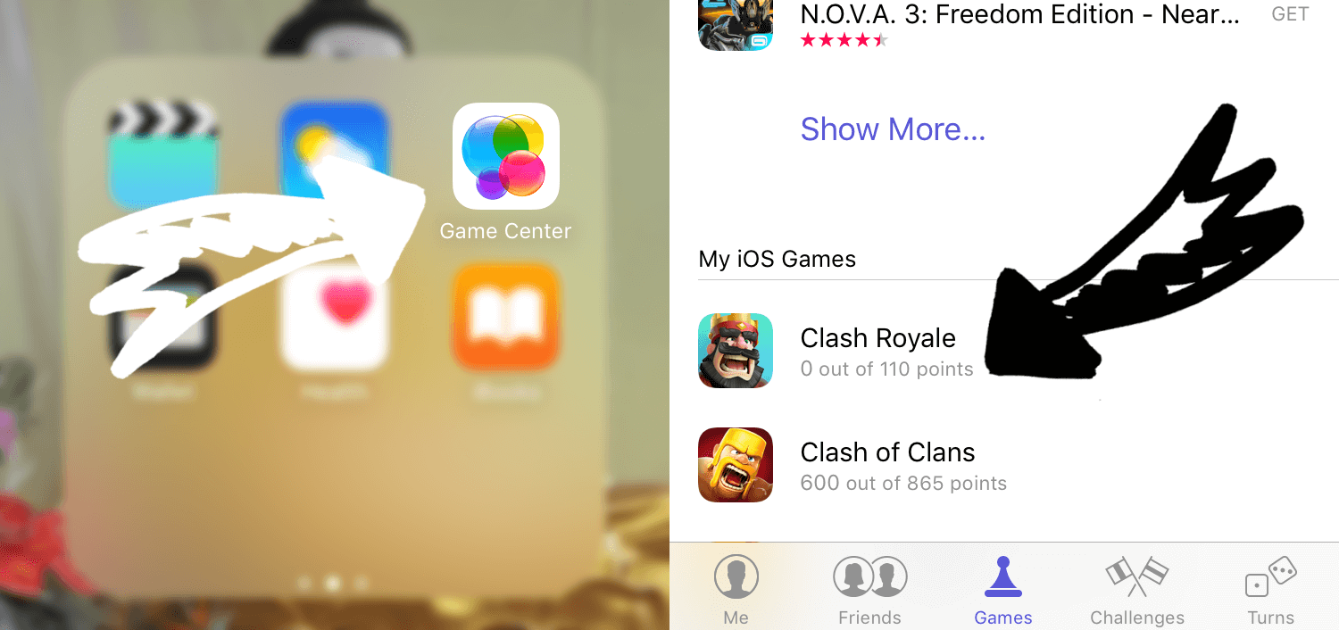 how to delete clash royale game center data