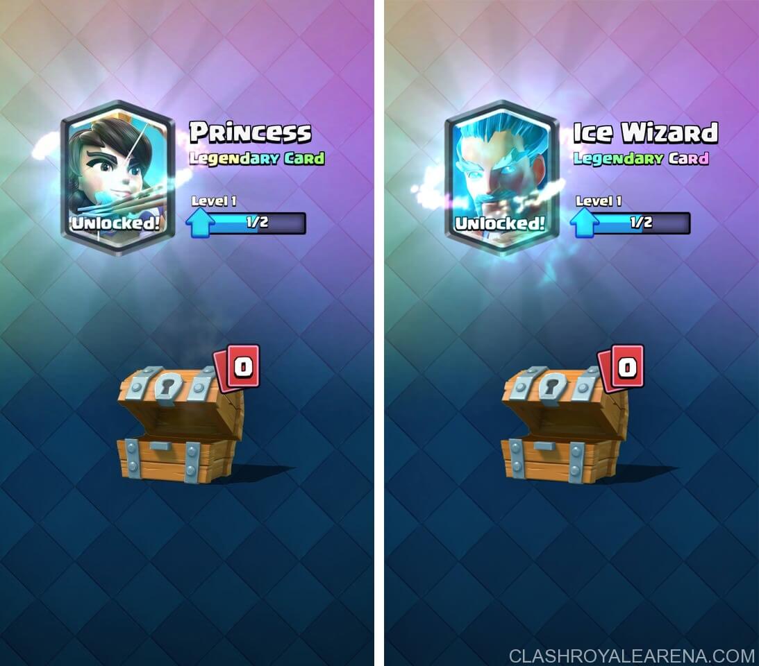 Legendary Cards from Free Chests in Clash Royale