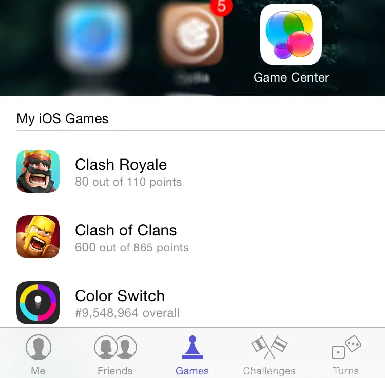 clash royale game center ios 10