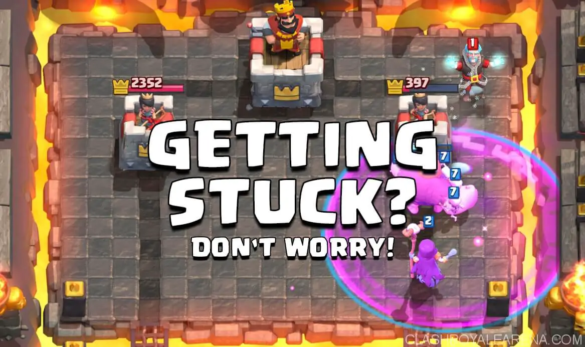 getting stuck in clash royale