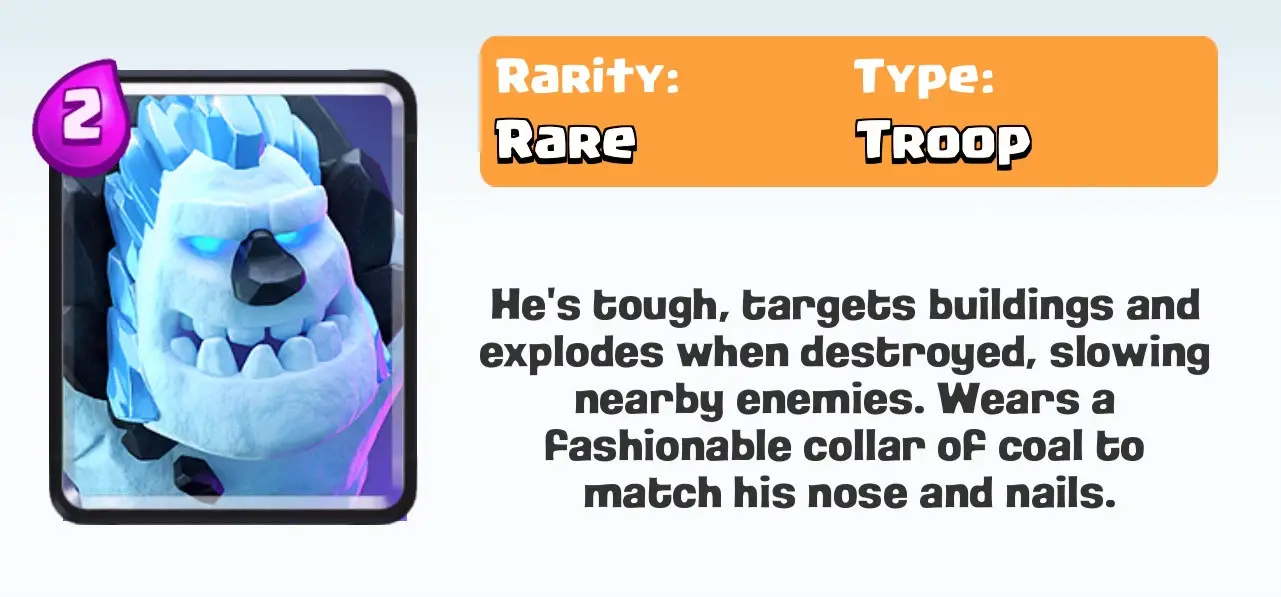 Ice Golem Clash Royale Information