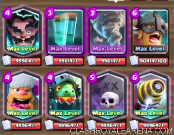 New Cards Gameplay Tornado Electro Wizard Elite Barbarians And Clone Spell Clash Royale Guides