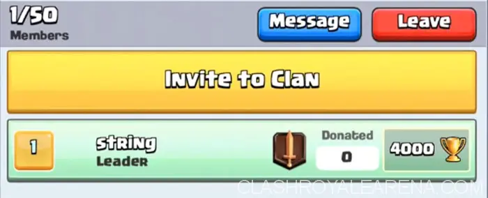 invite to clan