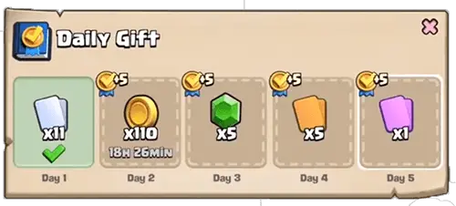 daily gift clash royale